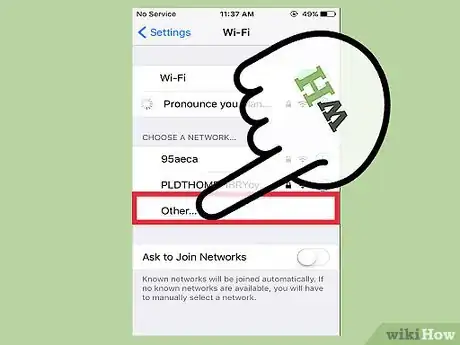 Image titled Join a Wireless Network from Your iPhone Step 7