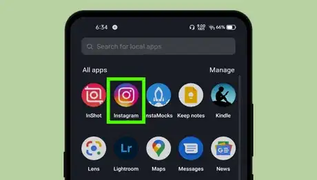 Image titled Instagram  app on android app drawer.png