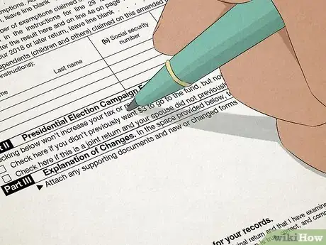 Image titled Fill Out a US 1040X Tax Return Step 9