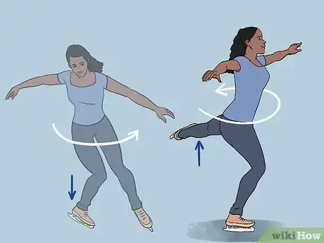 Image titled Do a One Foot Spin in Figure Skating Step 4