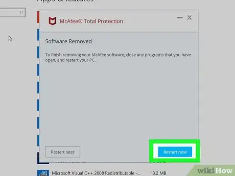 Image titled Uninstall McAfee Security Center Step 10