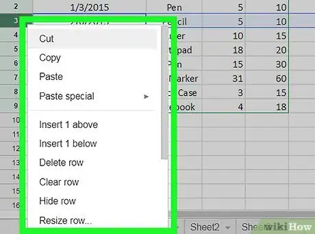 Image titled Hide Rows on Google Sheets on PC or Mac Step 4