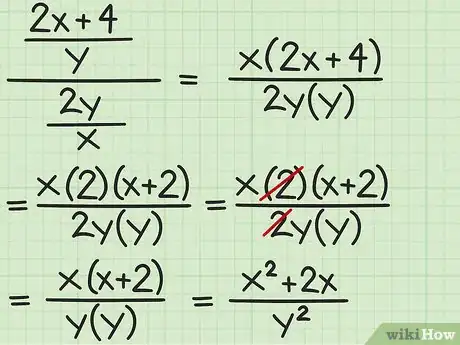 Image titled Divide a Fractional Algebraic Expression by a Fractional Algebraic Expression (Using the Fractional Bar Form) Step 7