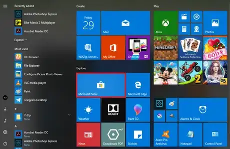 Image titled Windows Store on start menu.png