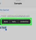 Embolden, Italicize, and Underline Email Text with iOS