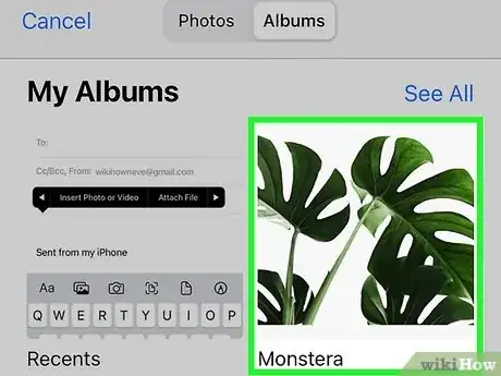 Image titled Attach Photos and Videos to Emails on an iPhone or iPad Step 6