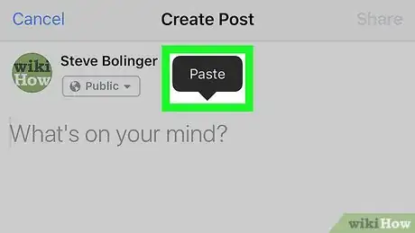 Image titled Copy and Paste on Facebook Step 7