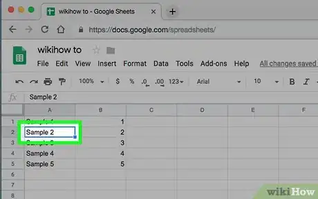 Image titled Get a New Line in Same Cell in Google Sheets Step 1