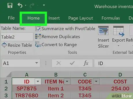 Image titled Make Tables Using Microsoft Excel Step 9