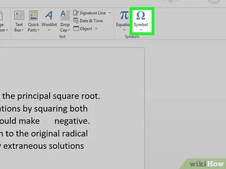 Image titled Type Square Root on PC or Mac Step 4