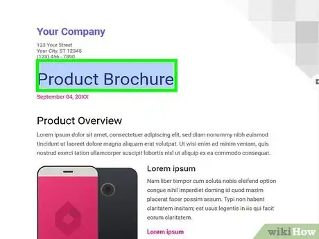 Image titled Make a Brochure Using Google Docs Step 5