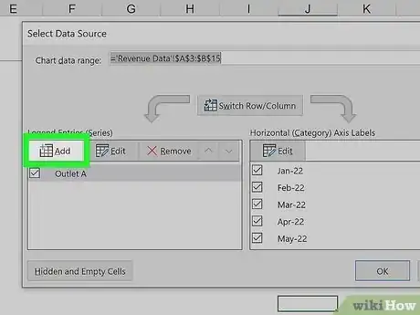 Image titled Add a Second Set of Data to an Excel Graph Step 4