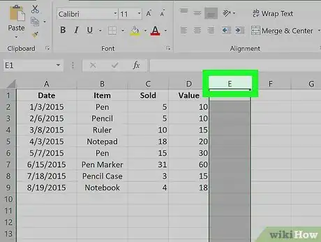 Image titled Move Columns in Excel Step 6