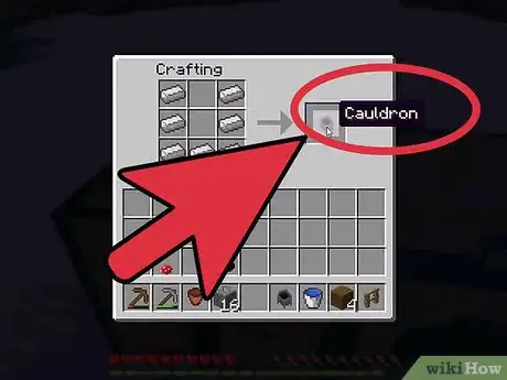 Image titled Make a Cauldron in Minecraft Step 8