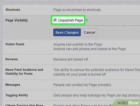 Image titled Unpublish a Page on Facebook Step 6