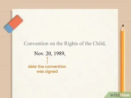 Image titled Cite the United Nations Convention on the Rights of the Child in APA Step 2