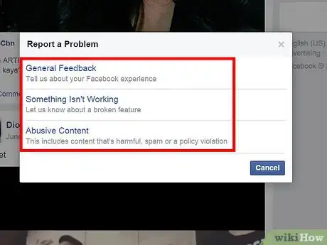 Image titled Report a Problem on Facebook Step 4