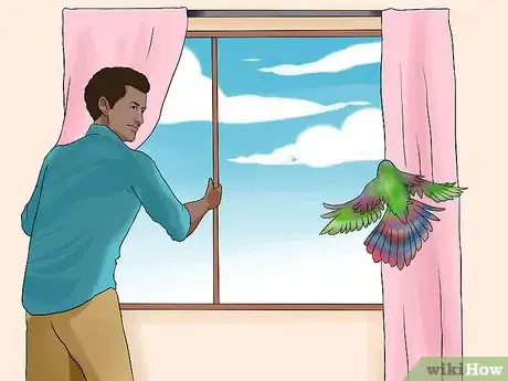 Image titled Chase a Bird out of an Enclosed Porch or a House Step 5