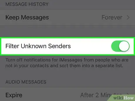 Image titled Separate Messages from Unknown Users on an iPhone Step 3