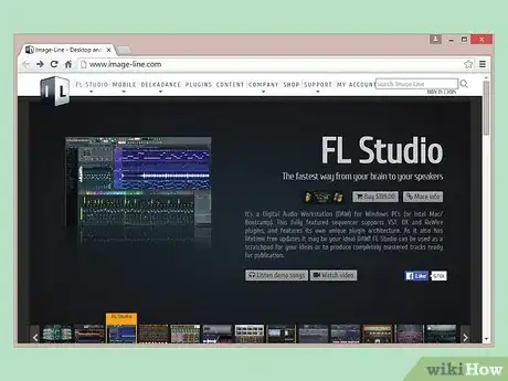 Image titled Make Electronic Music Using FL Studio Demo Step 1