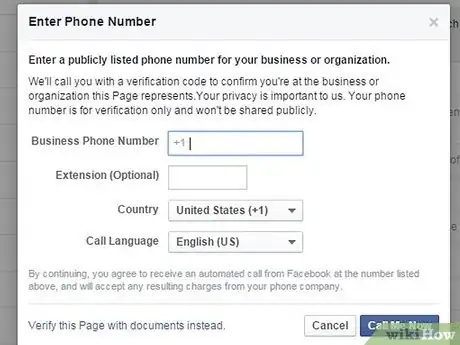 Image titled Verify Your Facebook Page Step 4