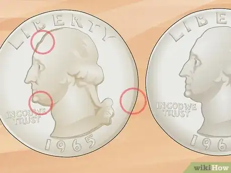 Image titled Tell if a 1965 Quarter Is Silver Step 3