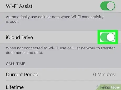 Image titled Allow iCloud to Use Cellular Data for Transfers on an iPhone Step 5