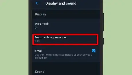 Image titled Twitter android; dark mode preference.png