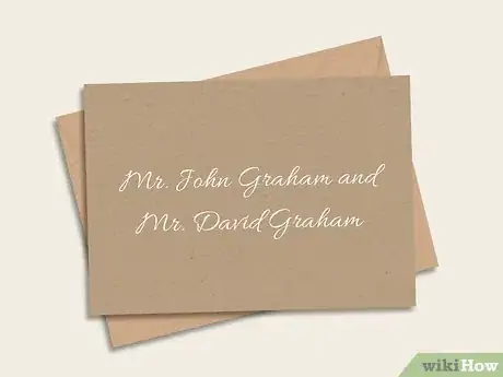 Image titled An envelope addressed to "Mr. John Graham and Mr. David Graham.”