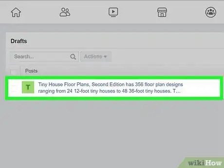 Image titled Find Saved Drafts on Facebook Step 6