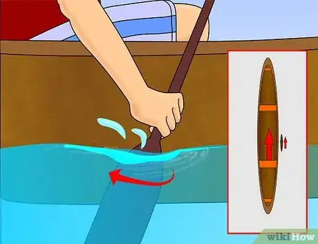 Image titled Paddle a Canoe Alone Using the J Stroke Step 7