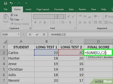 Image titled Add Two Cells Containing the Sum of Other Formulas in Excel Step 5