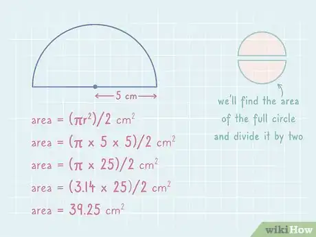 Image titled Find the Area of a Semicircle Step 2