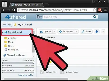 Image titled Upload and Download Files on 4shared Step 4