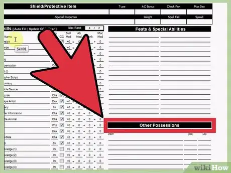 Image titled Fill Out a Character Sheet for Dungeons and Dragons 3.5 Step 11