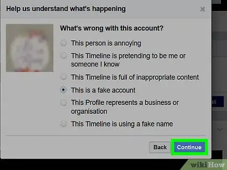 Image titled Report a Fake Account on Facebook Step 17
