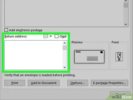Image titled Print on an Envelope Using Microsoft Word Step 4