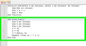 Call a Function in VB