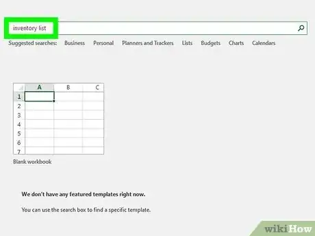 Image titled Create an Inventory List in Excel Step 3