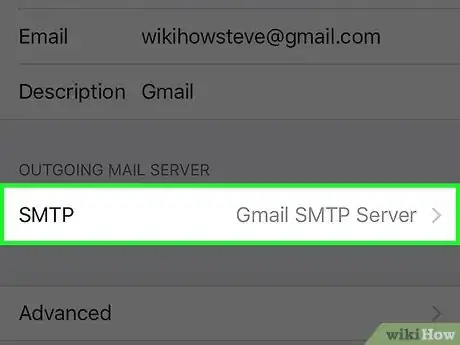 Image titled Set the Outgoing Mail Server on an iPhone Step 6