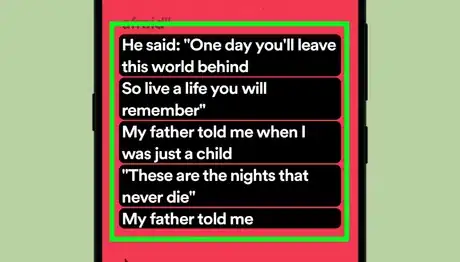 Image titled Select lyrics on spotify.png