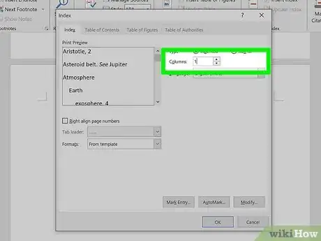 Image titled Create an Index in Word Step 17
