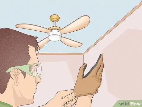 Image titled Replace a Light Bulb in a Ceiling Fan Step 1