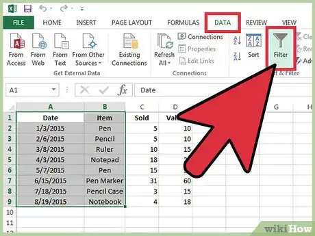 Image titled Use AutoFilter in MS Excel Step 7