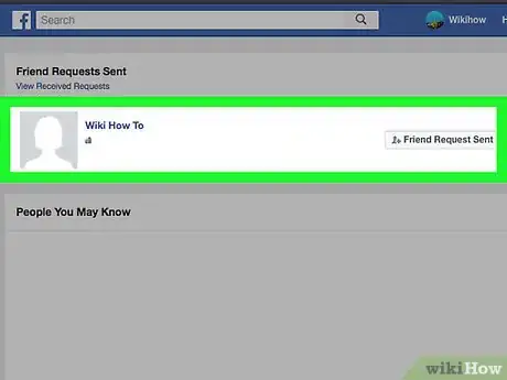 Image titled Track Friend Requests You've Sent on Facebook Step 10