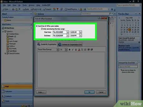 Image titled Set Up Out of Office in Outlook Step 12