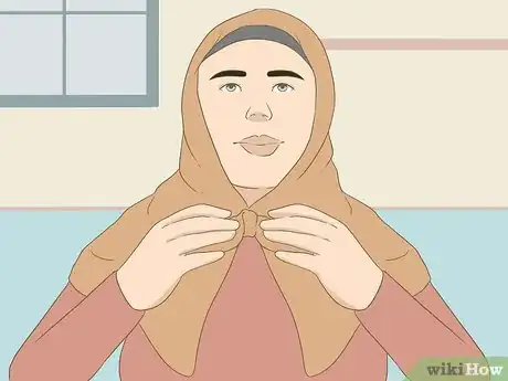 Image titled Wear a Hijab Without Pins Step 5.jpeg