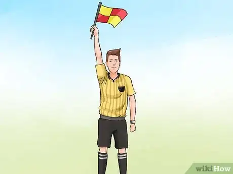 Image titled Understand Soccer Assistant Referee Signals Step 1