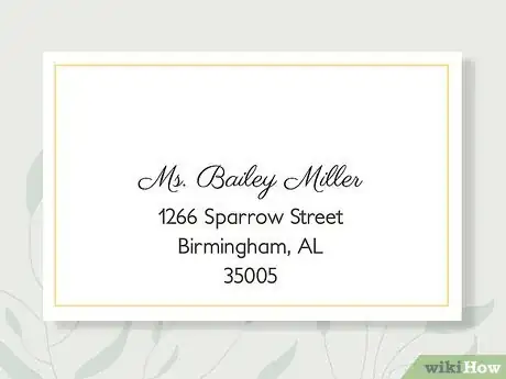 Image titled Address Wedding Invitations Without an Inner Envelope Step 9