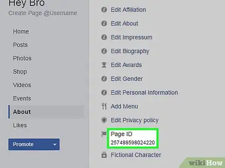 Image titled Find a Page ID on Facebook Step 11